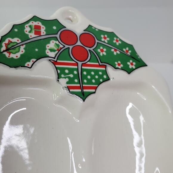 VTG Salt & Pepper Shakers Christmas Stocking Tree Quilted Garden Patch Enesco - Picture 10 of 16